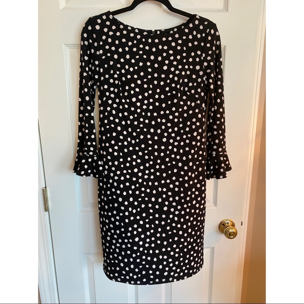 Black and white polka dot dress